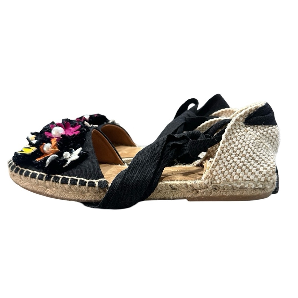 Maypol Espadrilles Wrap Sandals with Flower Design size 7.5/38 - Picture 2 of 4